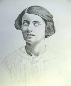 All I can say is that you're twenty-eight and look fifty, graphite on paper, 30 x 21 cm (66 x 53 cm framed) Private Collection